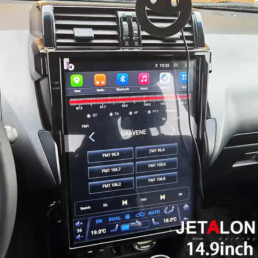 Navi Android 14 navirider Car Radio For Toyota Land Cruiser Prado 150 2014 - 2017 LC150 15inch Carplay BT Vertical Screen Stereo