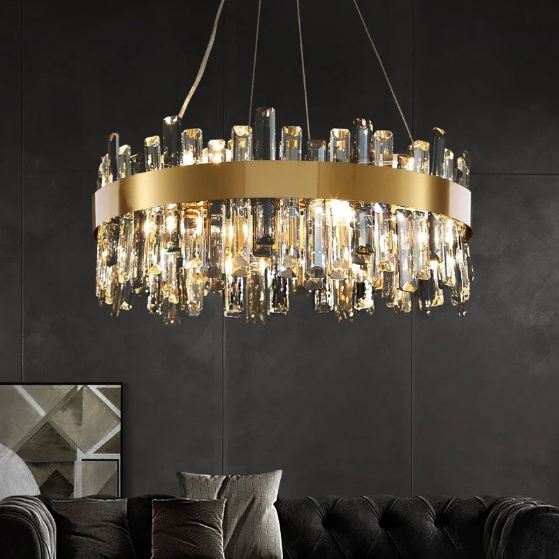 

Luxury LED Crystal Pendant Lights Home Living Dining Room Lighting Decorate Lustre Villa Hotel Bar Ceiling Chandeliers Fixtures