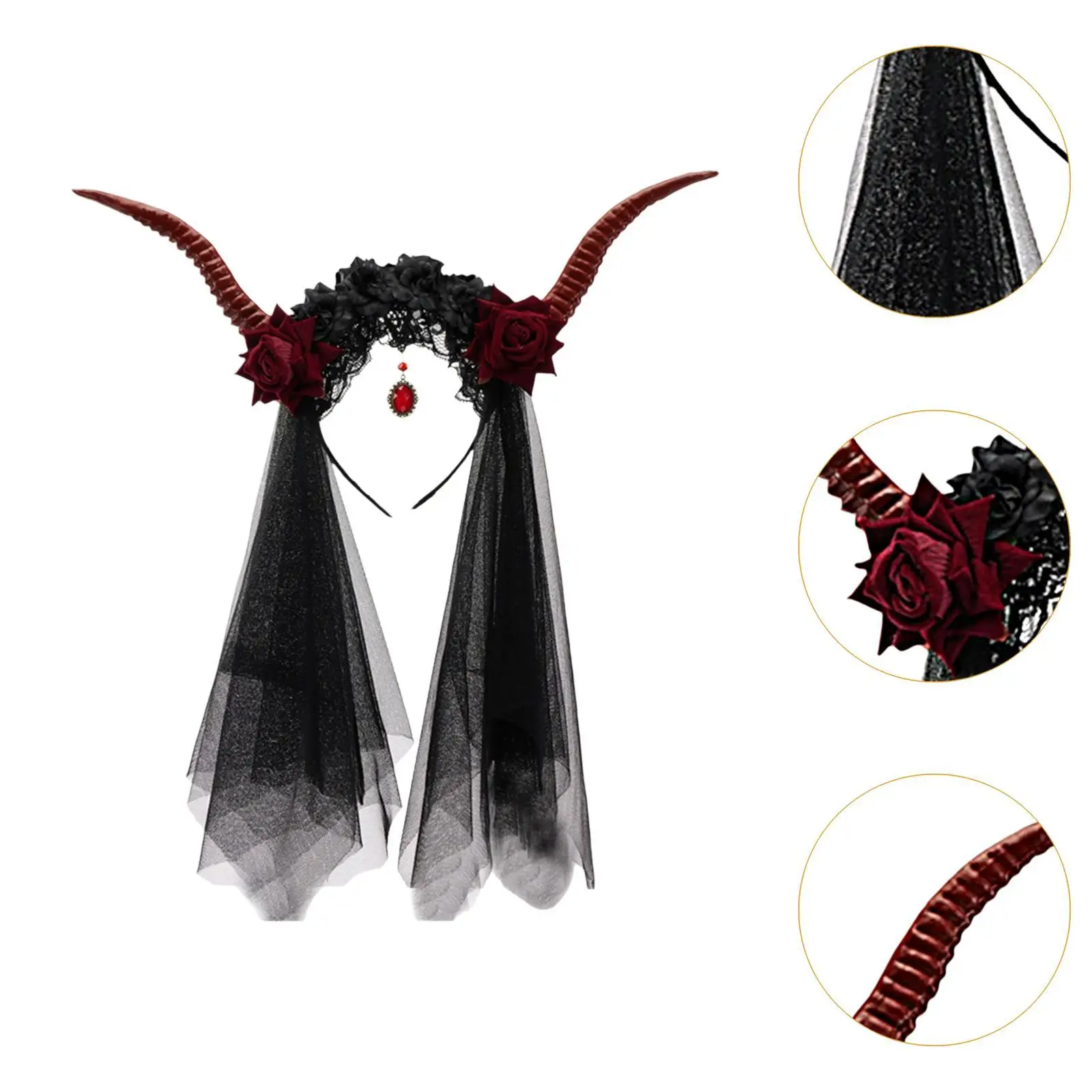 ที่คาดผมตกแต่งผมห่วงหัตถกรรมเสื้อผ้าที่คาดผมสุทธิสําหรับการเล่นตามบทบาท