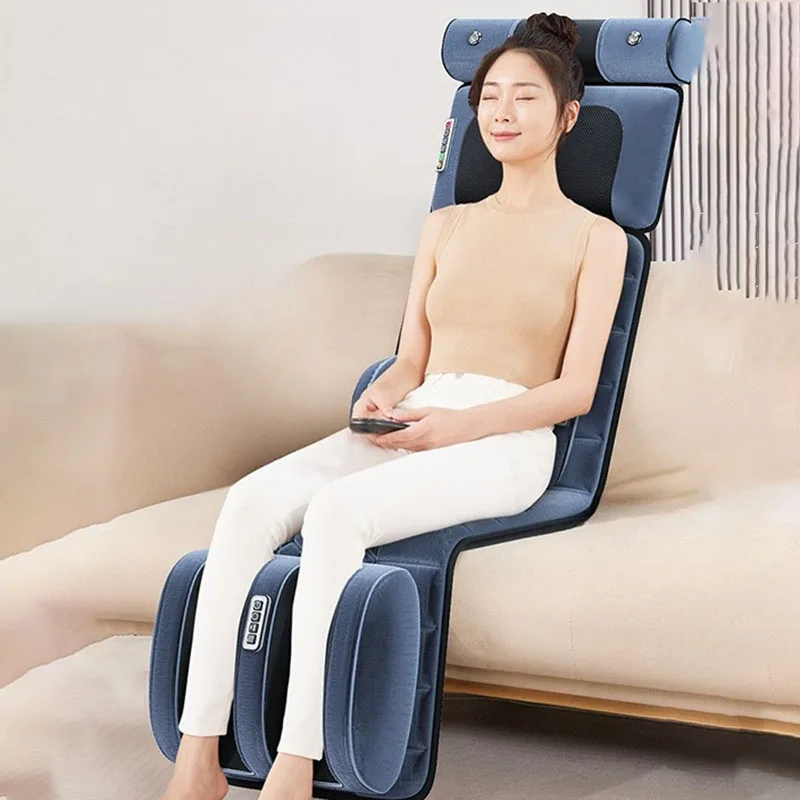 Physiotherapy Massage Cushion Electric Massage Backrest Cushion Vibrator Cervical Portable Folding Chair Full Body Heating Pad