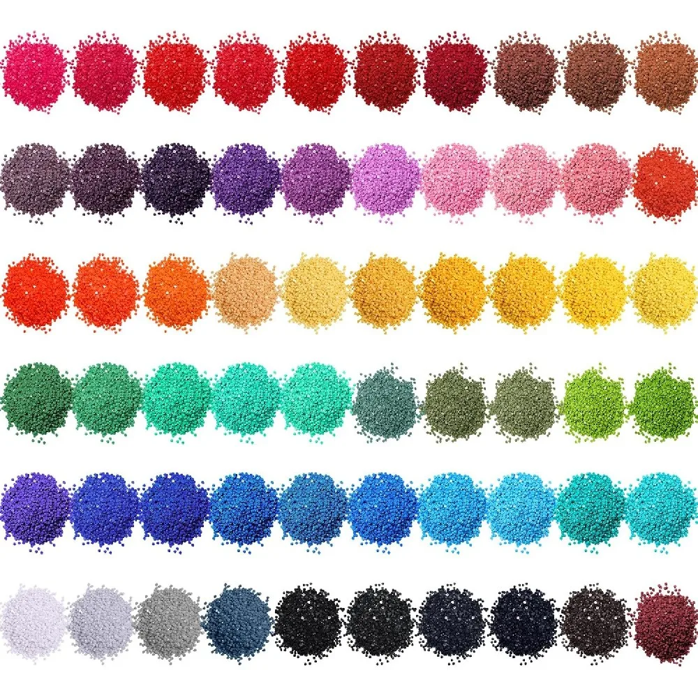 Diamond Painting Beads 2.8 mm Resin Round Diamond Painting Rhinestones Multi-Color Flat-Back Rhinestones for Facial Crafts Decoration (Colors Random)