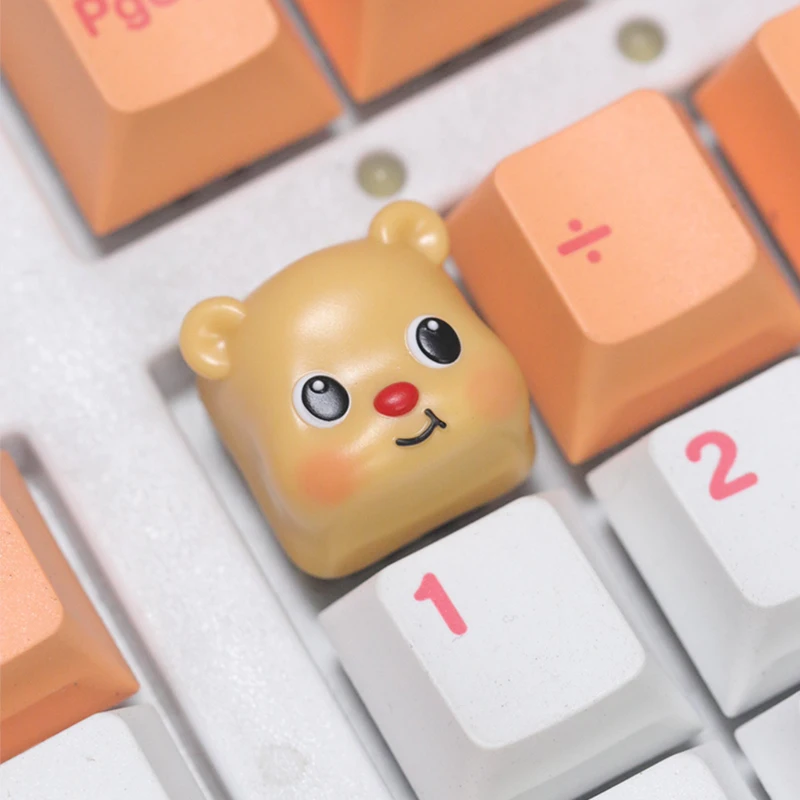 

1PC ESC Cute Resin Keycap - Adorable Butter Bear Esc Keycap, Creative Custom Mechanical Keyboard Keycap for ESC Key
