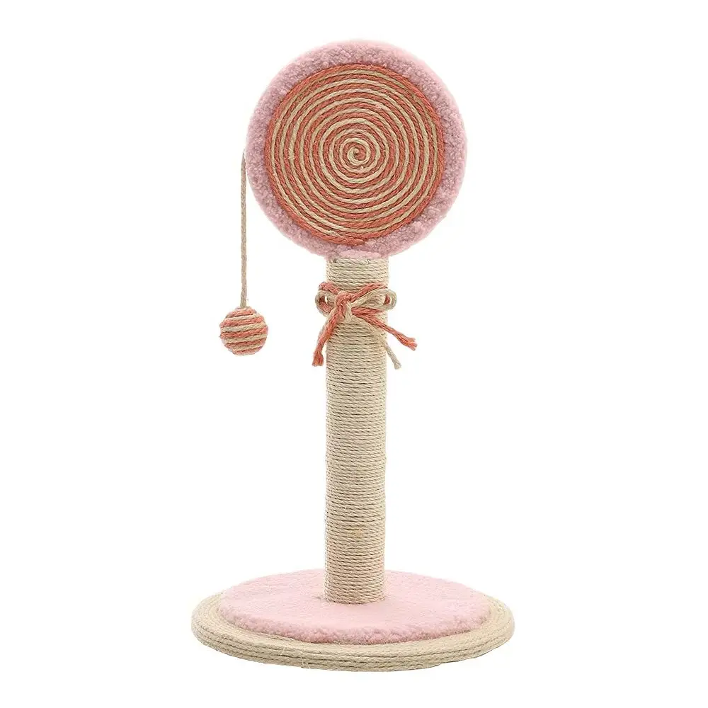 Pink Lollipops Cat Scratching Posts with Hanging Ball