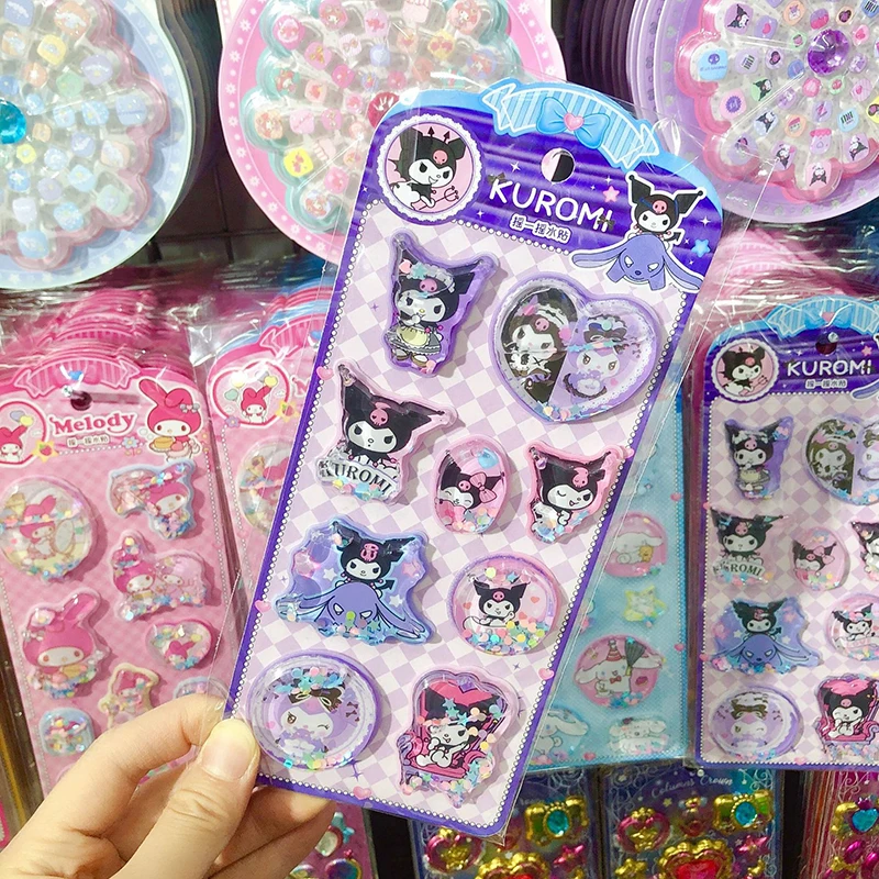 1/5pcsSheet DIY Notebook Album Diary Handbook Decoration Cute Anime Kawaii Sanrio 3D Shake Sticker For School Student Stationery image 6
