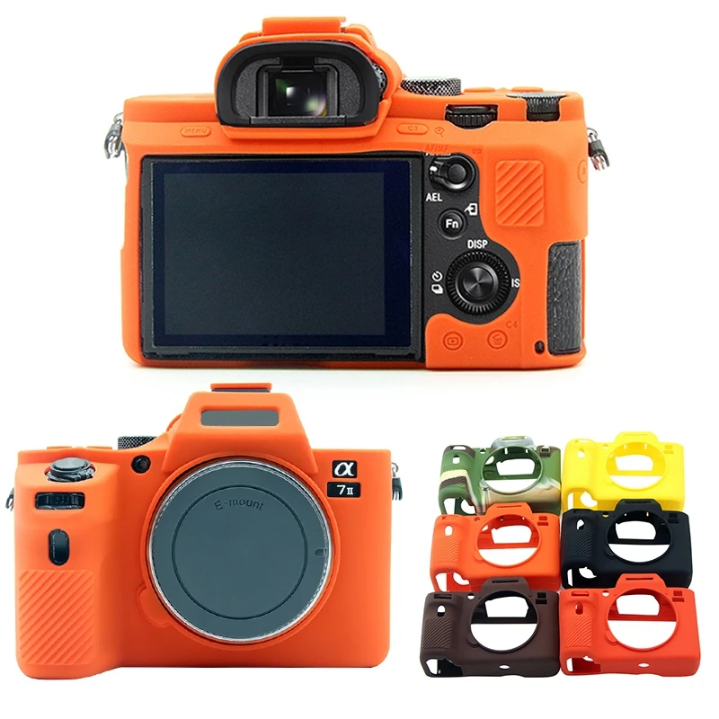 Silicone DSLR Camera Case Cover Bag For Sony A7II A7R Mark 2 A7RII A7 II Rubber Body Cover Skin
