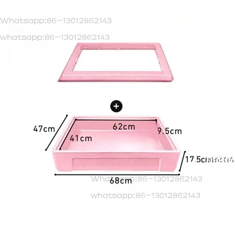 Portable Insulated Foam Cooler Box with Transparent Lid, Food Storage Container, Tiramisu Mold Organizer