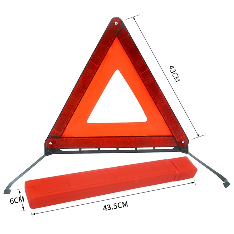 AB15-Standard Warning Triangles, Safetys Triangles DOT Approved, Reflective Triangles With Heavy Base, FMVSS 571.125