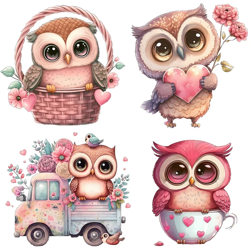 Three Ratels QN35 Cute cartoon owl children's bedroom scratch resistant wall sticker kindergarten decoration decals