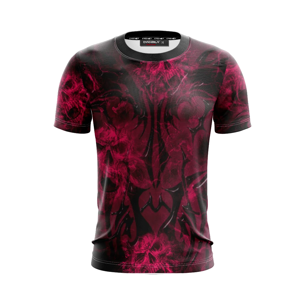 One Piece Katakuri 3D All Over Print T-shirt Men Women Dark Red Skull Anime Graphic Short Sleeve Pirate Character Cosplay Tee