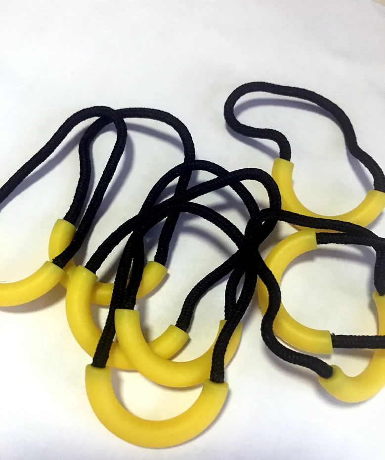 15Pcs Plastic Puller for Apparel Bag, Sportwear Puller, Yellow Zipper Pull, Slip-resistant, 7.5cm,PULLER--012