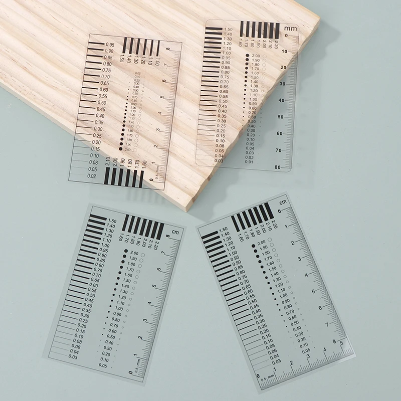 Measuring Pass Badge Gauge Stain Card Point Gauge Wire Gauge Transparent Film Ruler Welding Gage Stain Crack Contrast Ruler