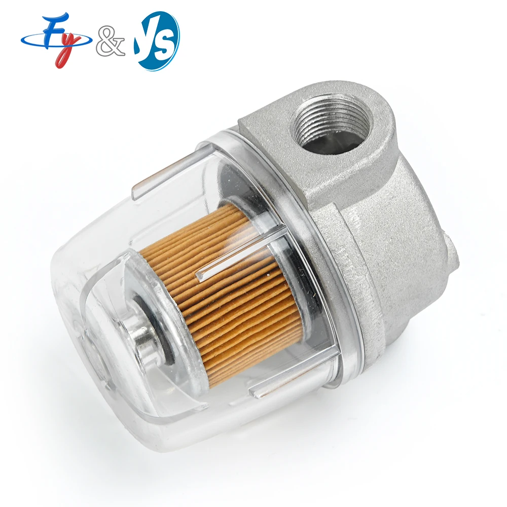 25L/H Diesel Fuel Filter - Clear PC Cup Oil Filter for Small Boilers & Oil Burners (1/4