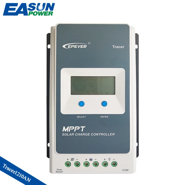 Easunpower MPPT 10A Solar Controller Black-Light LCD Solar Panel Regulator For 12V 24V Lead Acid Lithium-ion Batteries