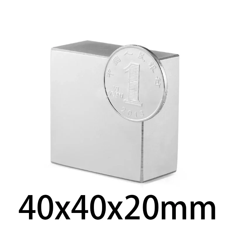 40x40x20mm Thick Block Rare Earth Neodymium Magnet 40x40x10 mm Square Super Powerful Strong Magnets 50*50*20mm 50x50x25