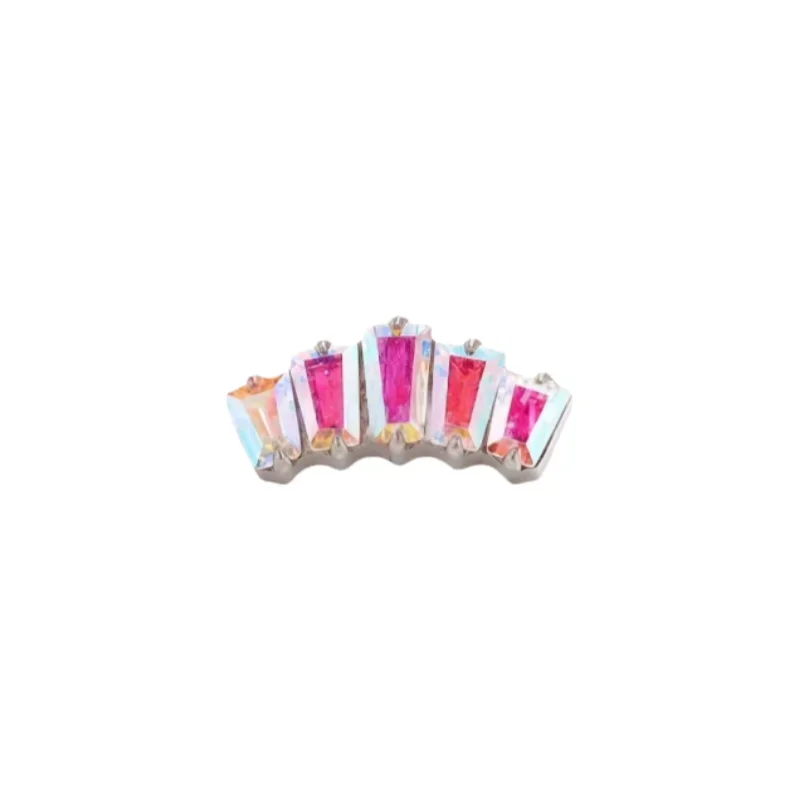ASTM F136 Titan Quadratischer Kronen-Lippenpiercing-Ring 16G CZ Labret mit Innengewinde für Tragus, Helix, Knorpel, Nase, Ohrringe – Detail 8
