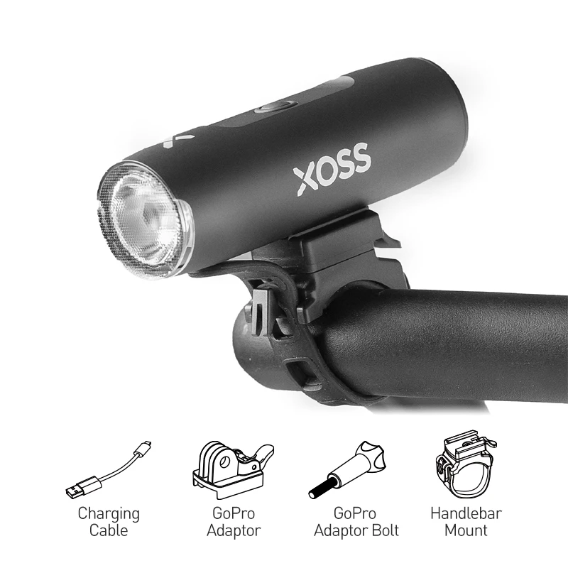 XOSS XL400/XL800 Fietskoplamp 400/800 Lumen USB Oplaadbare Road MTB Voorlamp Fietslicht Aluminium Ultralight Zaklamp