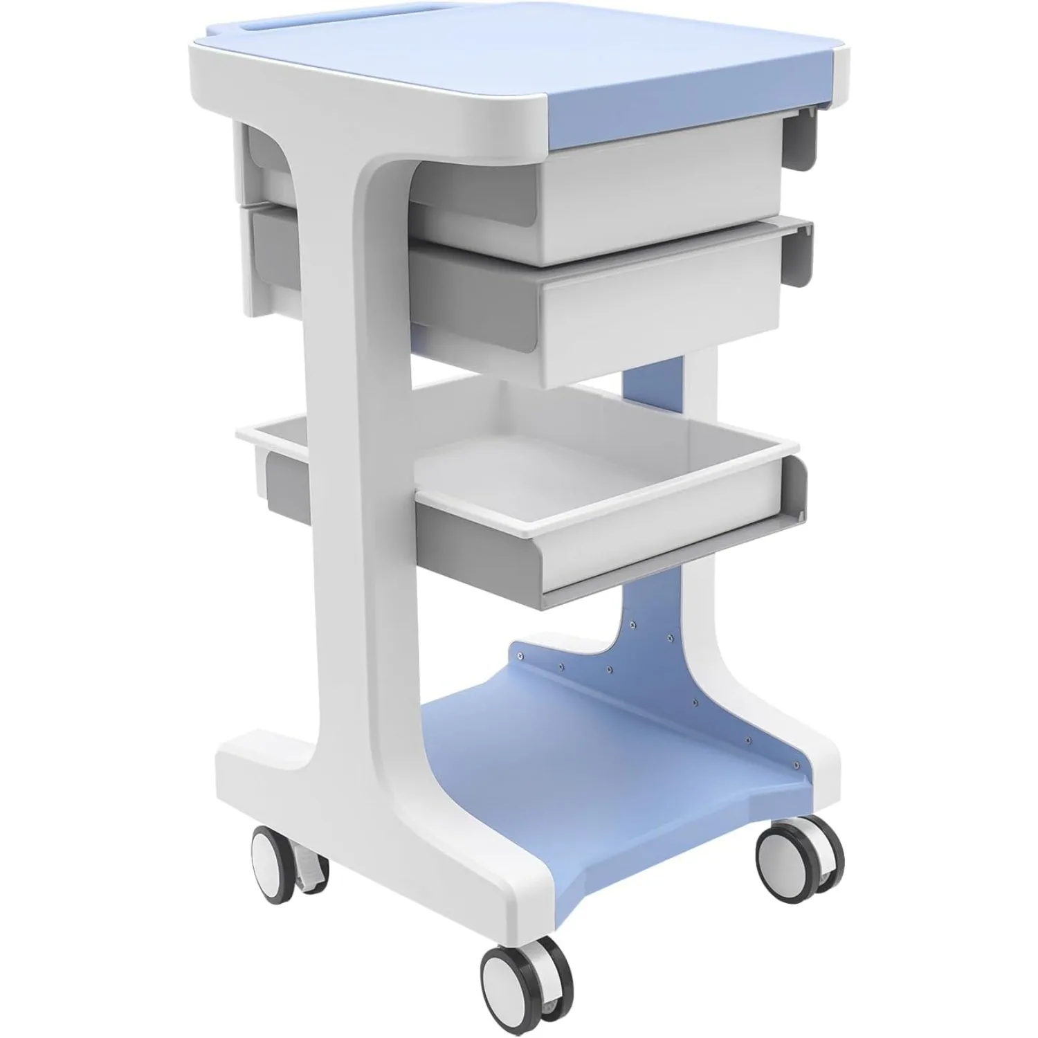 

3-уровневая мобильная тележка с 2 шкафами для хранения и колесами, тележка для медицинского и косметического оборудования для клиники, парикмахерских, салонов