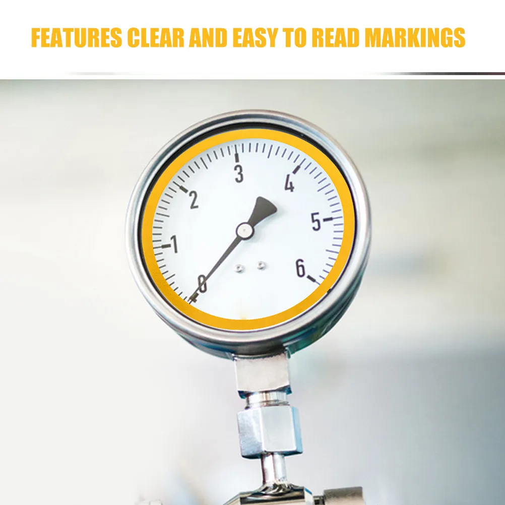 Pressure Gauge Identification Sticker 10Cm Yellow Waterproof Reflective Adhesive For Air Pressure Gauge Indicator Decals view 5
