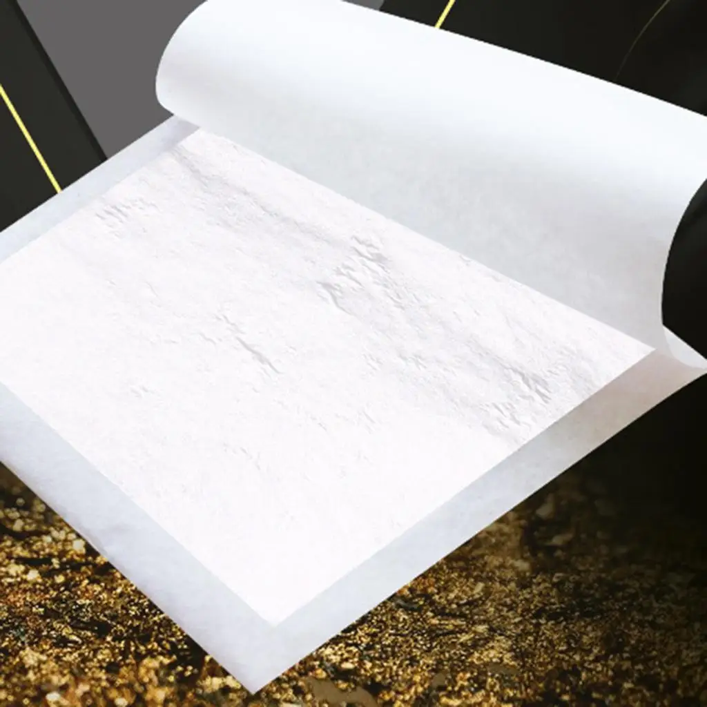 Real Silver Leaf Sheets 6x6cm Gilding Craft Foil for Furniture Frames Home Decoration Products DIY
