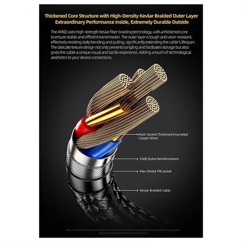 Imagen 2 del producto Adaptador de Audio de KZ-AM02 de amplificador de auriculares decodificación FULL-DAC, adaptador de Audio USB C a 3,5 Mm con sintonización EQ profesional de 4 etapas