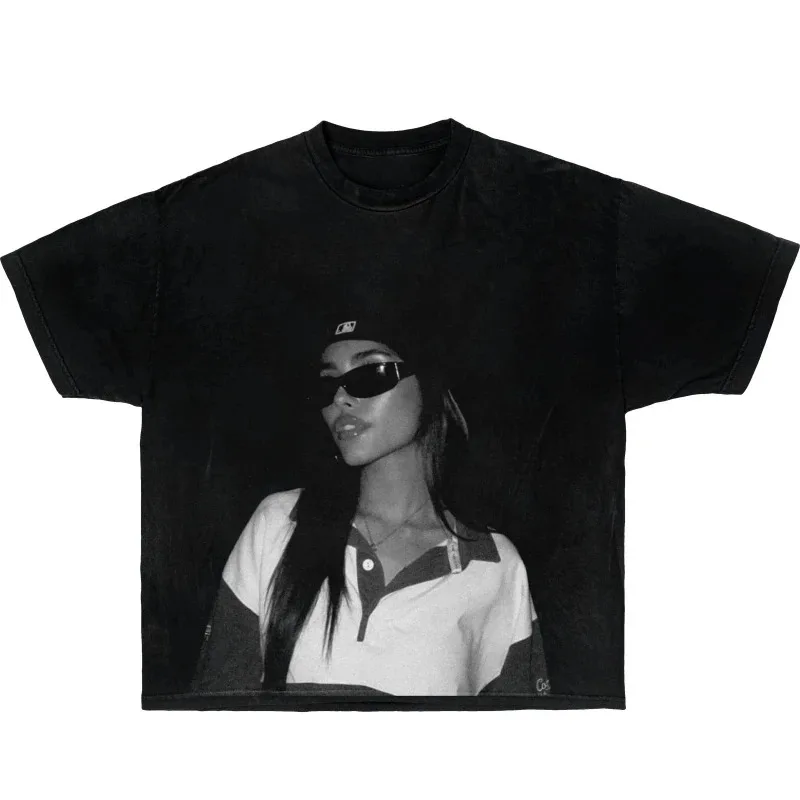 

Madison Beer Box Retro Shirt Graphic Oversized Street Clothing Y2K Summer New Street Clothing for Men and Women