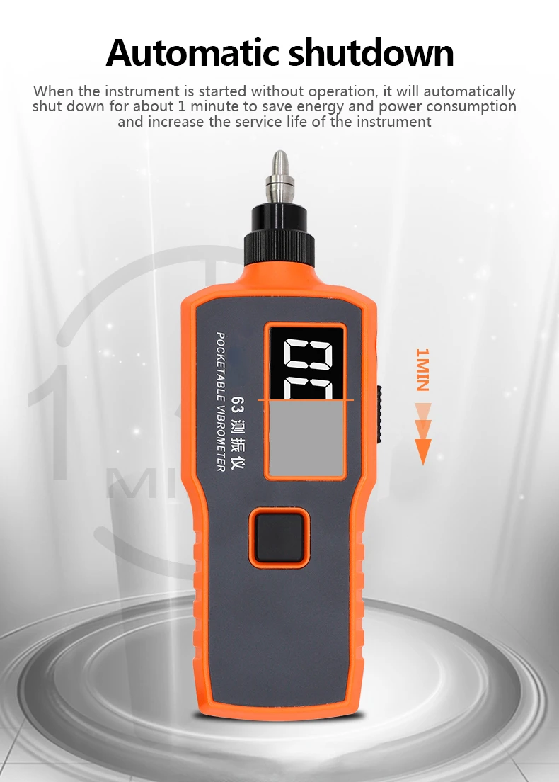 63 1999um Mini medidor de vibración q de mano medir la aceleración de velocidad de Displaqent del probador barato del objeto