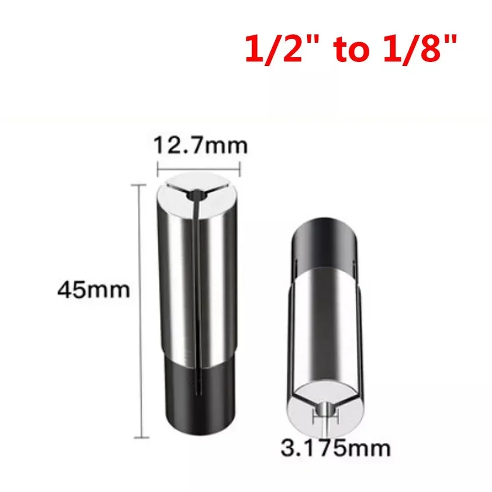 1pcColletChuckConversionSleeve 1/2" 1/4" 1/8" Collet Adaptor Shank Reducer Bit CNC Spindle Router 4/6/8/10mm