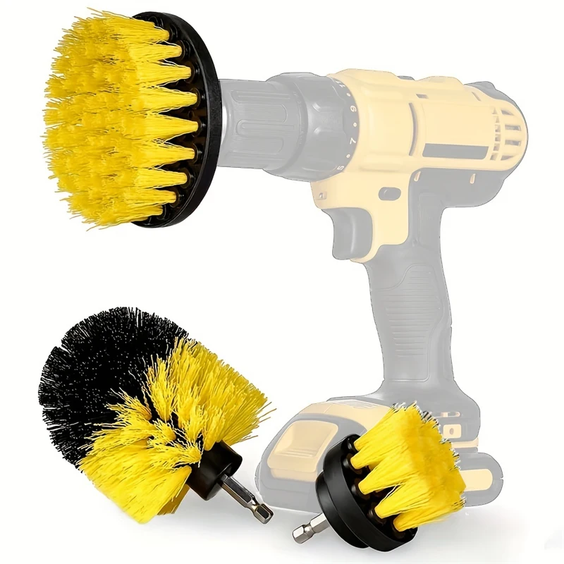 3 ชิ้นไฟฟ้าเจาะชุดแปรง Power แปรงขัดพื้นผิวห้องน้ําอ่างเฟอร์นิเจอร์กระเบื้องอาบน้ํายางทําความสะอาดเครื่องมือ