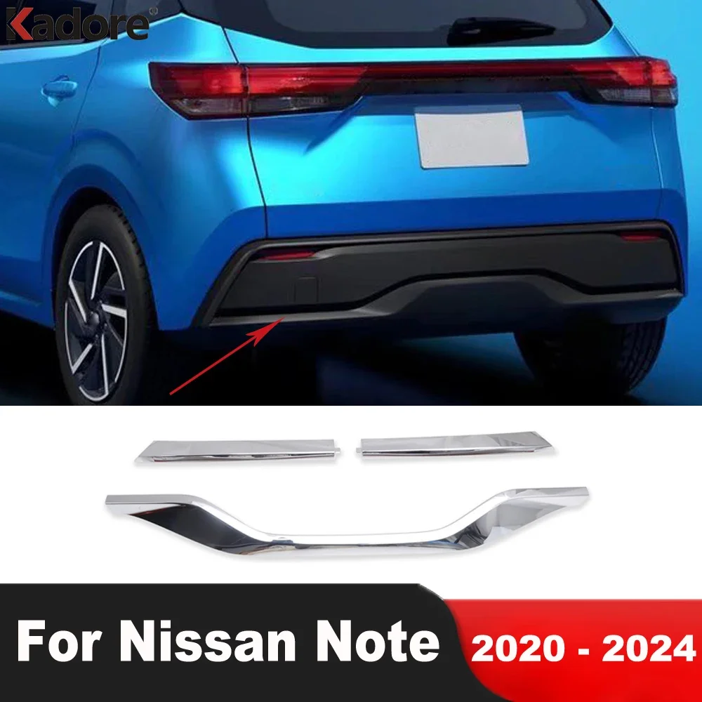 

Накладка на задний бампер для Nissan Note 2020 2021 2022 2023 2024, хромированная накладка на заднюю дверь автомобиля, декоративная лента, аксессуары