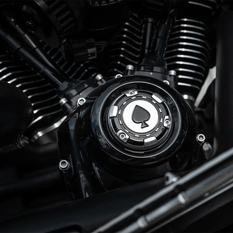 GASHOO Spades Timer Cam Cover Right Fit Aluminum Alloy For M8 Softail & Touring (except VVT) Retrofit/Upgrade