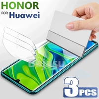 3PCS Hydrogel Film For Honor X8 8A 6A 6C Pro 6X 7X 7A 8C 9A 9C Screen Protector On Huawei Honor 8X 9X 10X Lite X10 5G Film