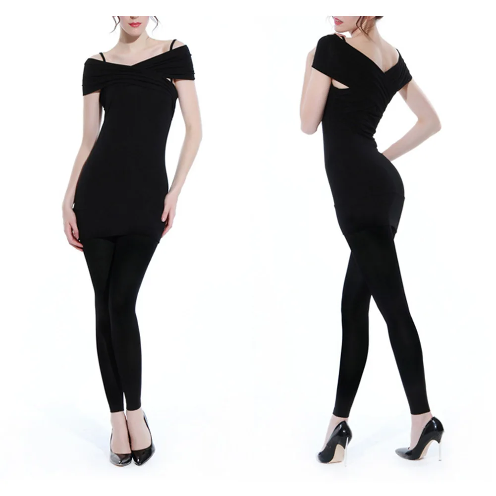 Anti-haak panty's Enkellange broek Dagelijks Mode Zwart Sexy Effen kleur Legging Kous Nylon Stof Normale kledinglengte