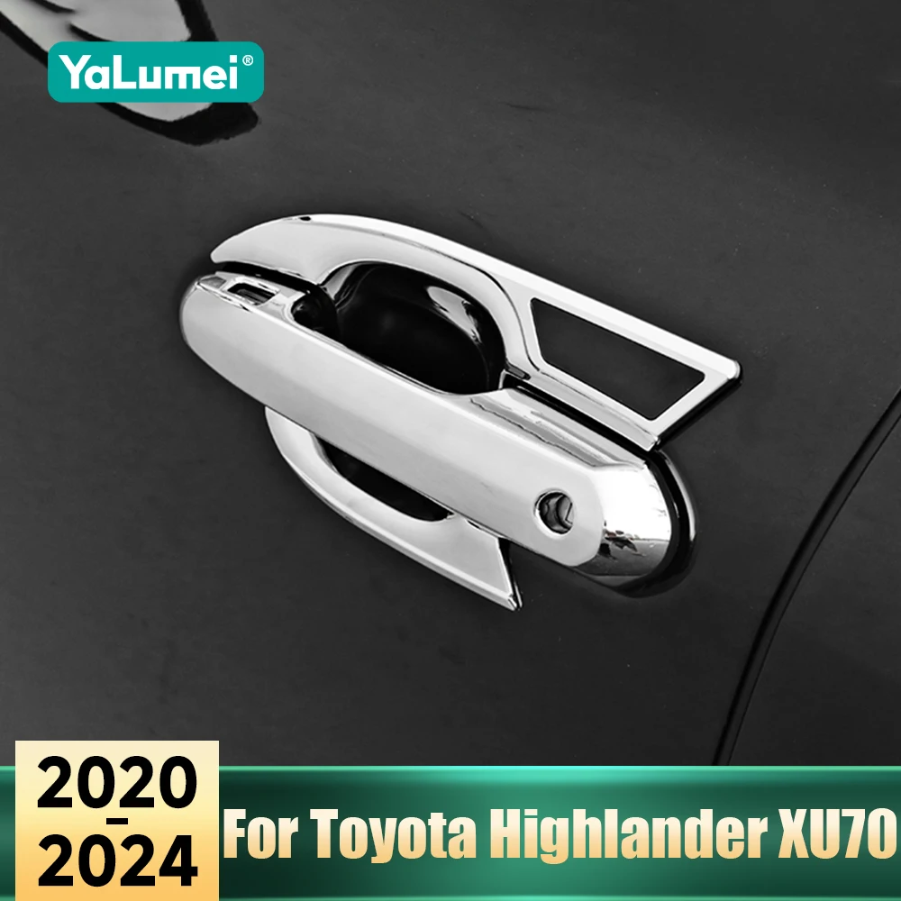 

Для Toyota Highlander XU70 Hybrid 2020 2021 2022 2023 2024 ABS автомобильная внешняя дверная ручка чаша фиксатор крышка защитная накладка наклейка