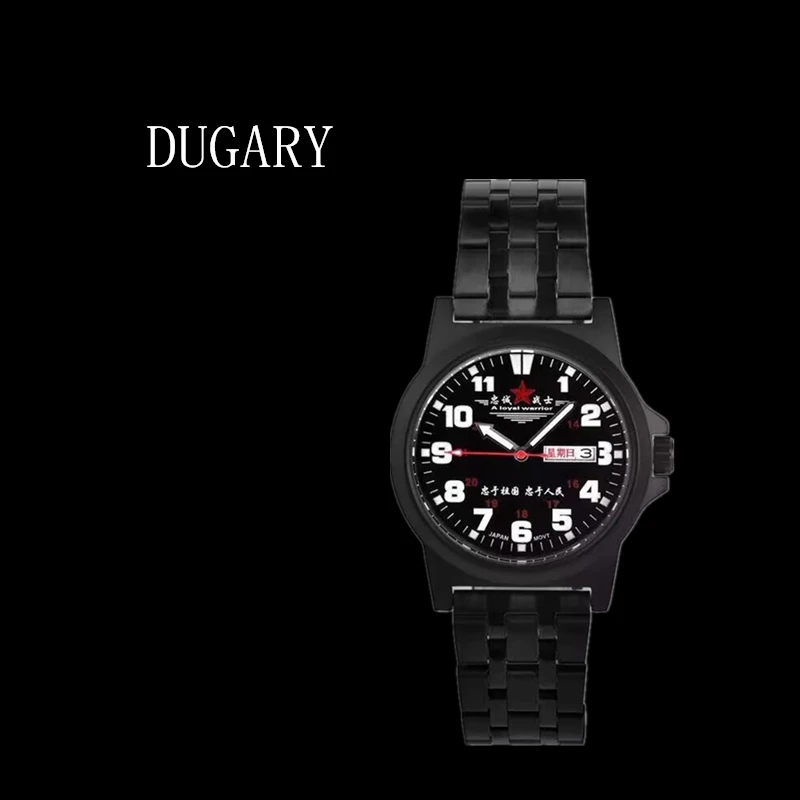 

DUGARY sapphire pilot quartz watch For Men Brand 200m Waterproof Luminous stainless steel Wristwatch 41mm Relogio Masculino