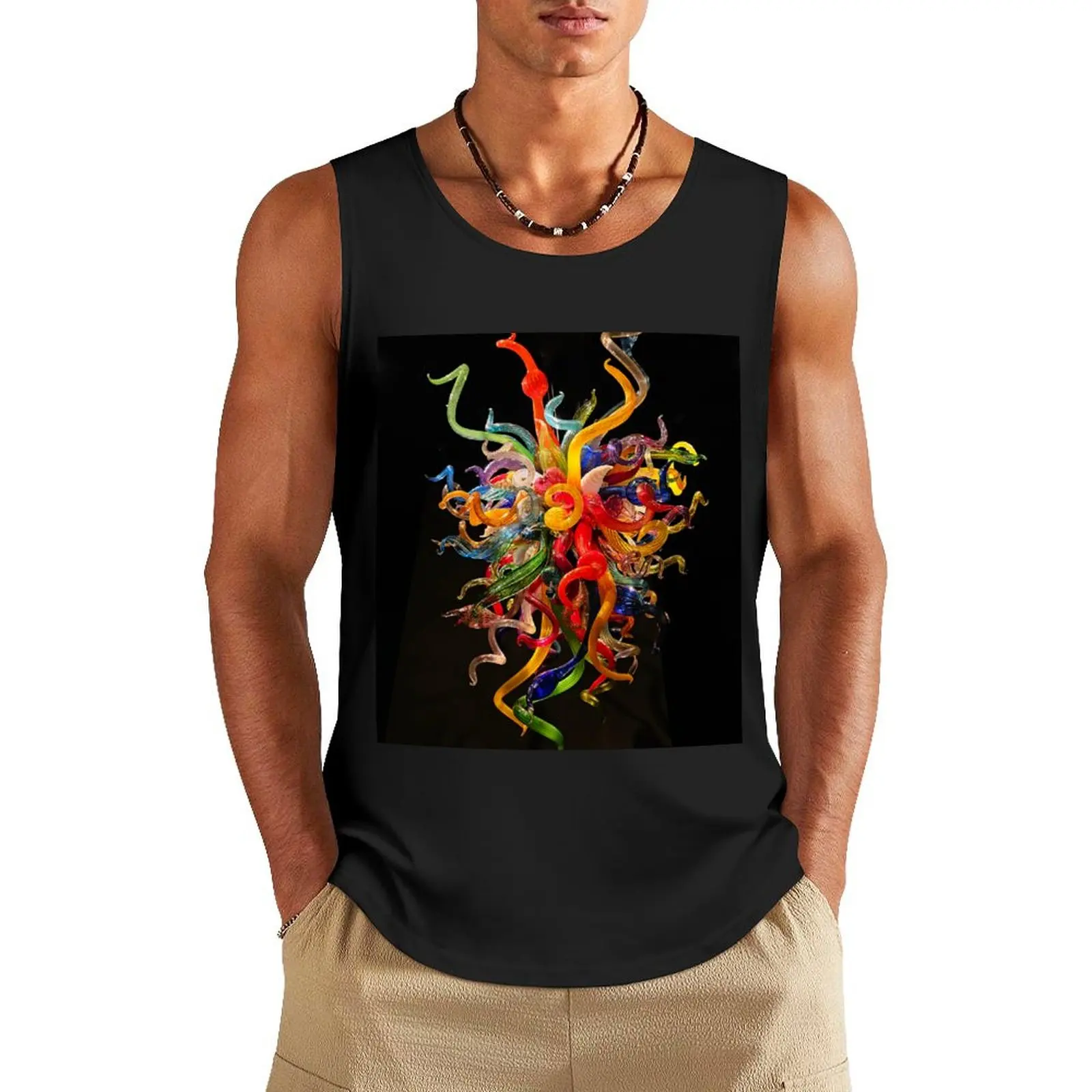 

Chihuly Chandeliers Tank Top Men's tops summer clothes for men sleeveless shirt man anime gym