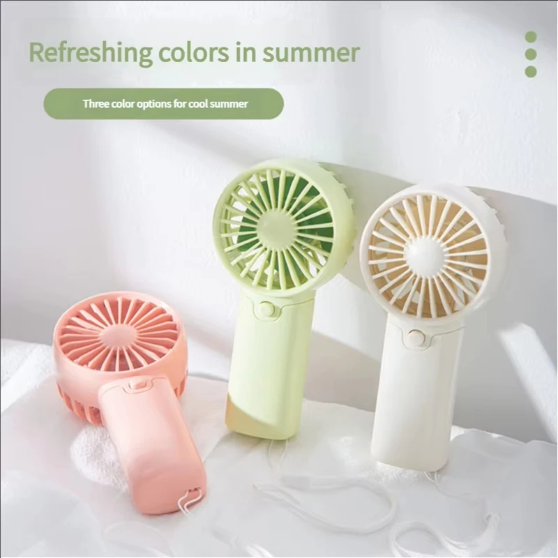 Cute Mini Fan Portable Handheld Fan Lightweight Handy Fan Pocket Size Low Noise Small Electric Fan Student Gift Outdoor Fan