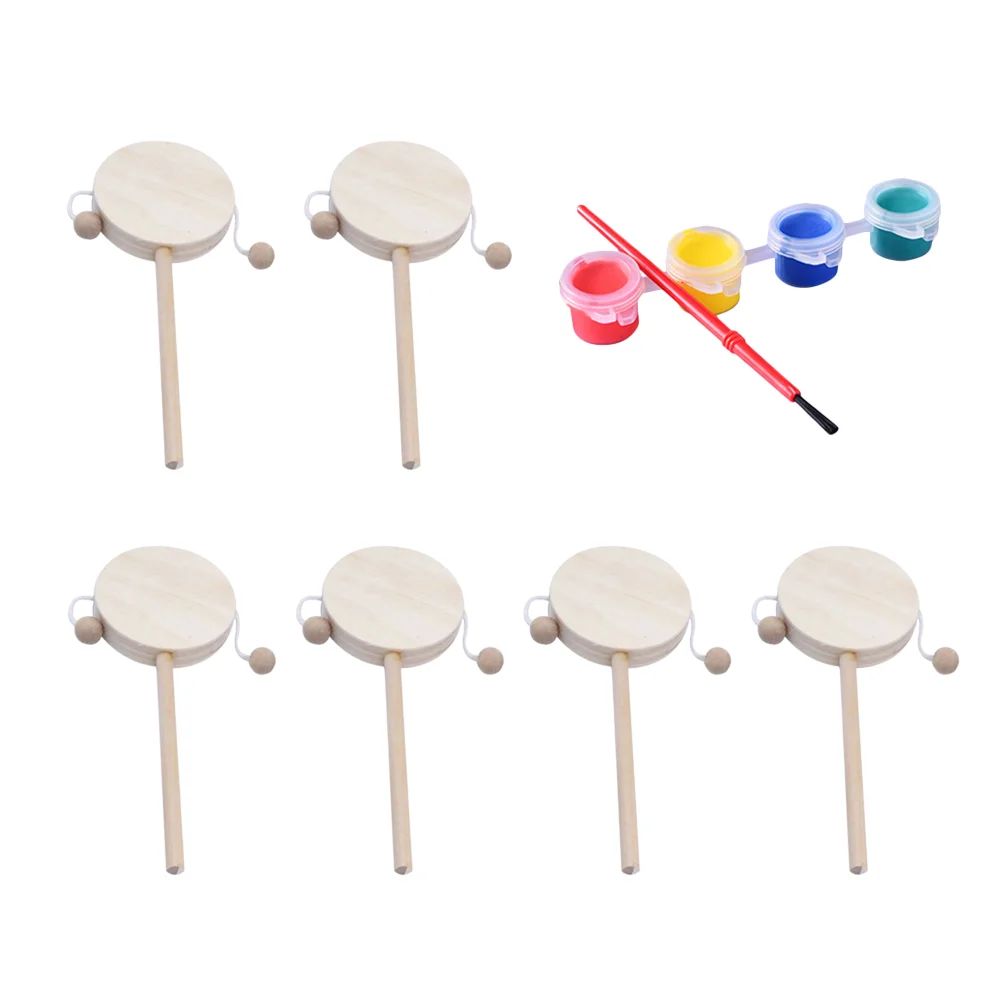 

Kids Rattle Drum Bulk Baby Educational Toys Saucepan Lid Strainer Musical for Babies Set Wooden