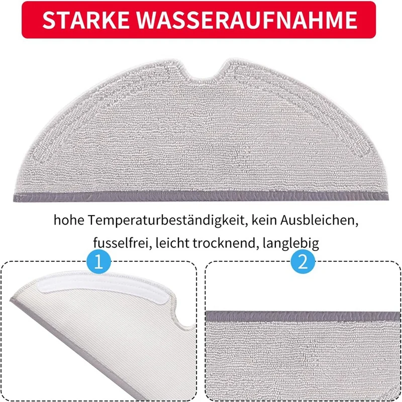 Almofadas de pano de esfregão de alta eficiência, Roborock Q5, Q5 Pro, Q5 Pro Plus e mais modelos