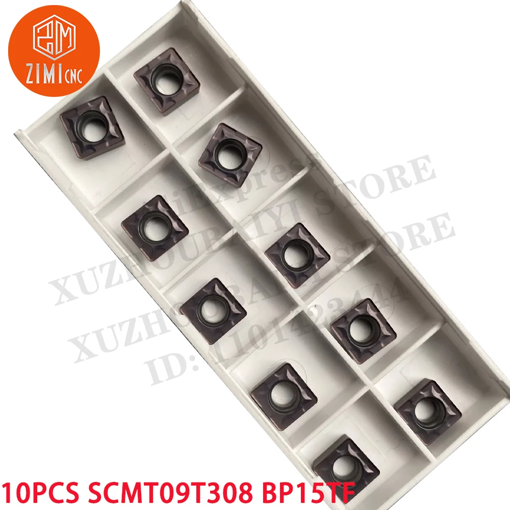 10PC SCMT09T308 BP15TF Carbide insert SCMT32.52 Internal cylinder turning insertion CNC tool metal lathe mechanical cutting tool