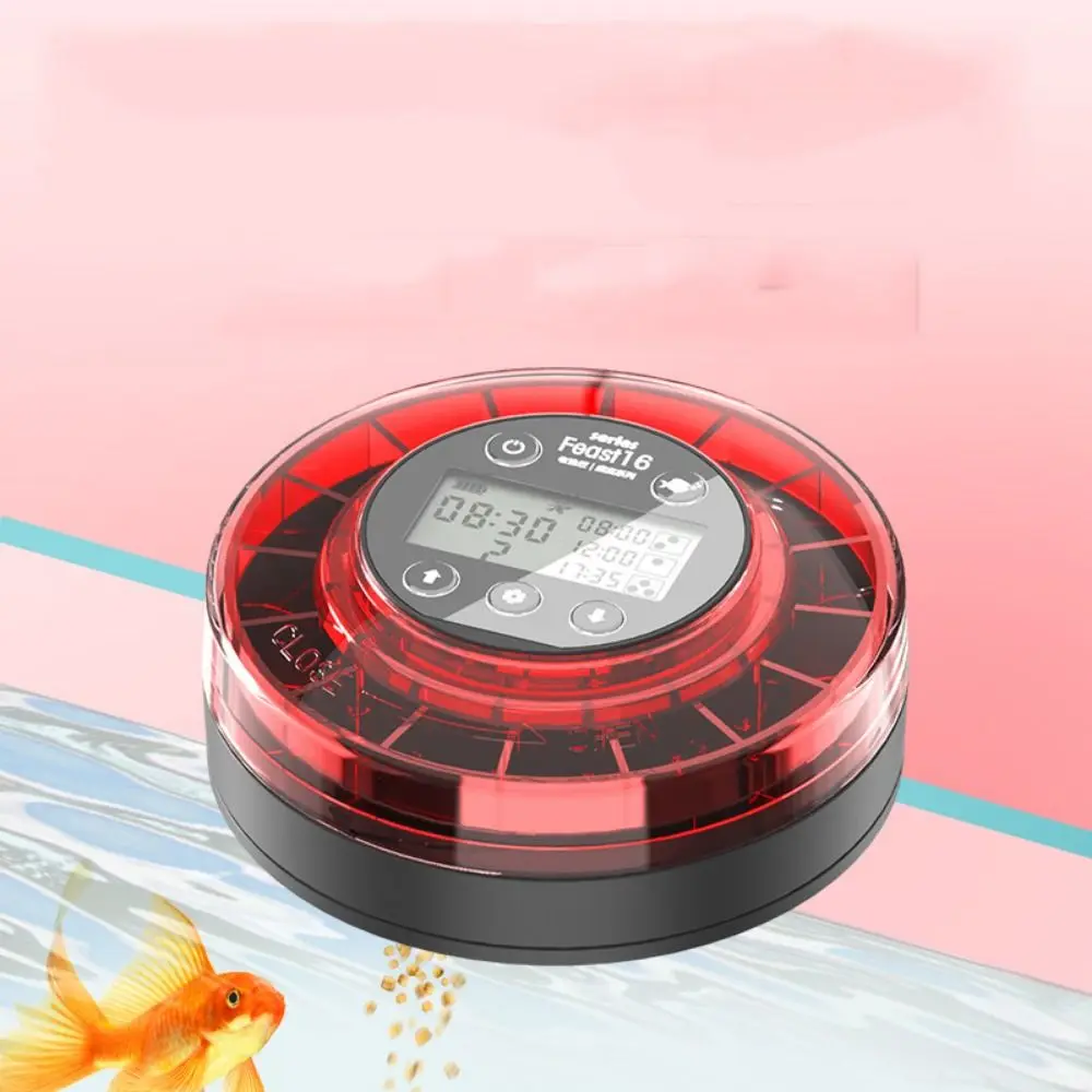 

with Timer Fish Auto Feeder LCD Display Digital Aquarium Automatic Food Dispenser Rechargeable Durable Fish Tank Supplies