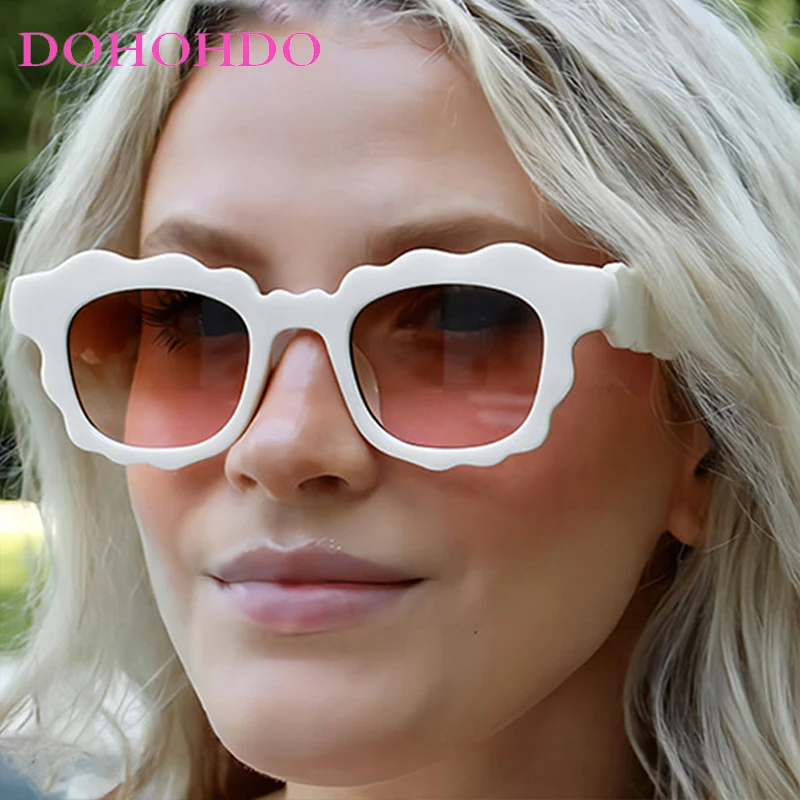 Fashion Rainbow Irregular Square Women's Sunglasses Trending Men Sunglass Summer Shade Travel Party Drive Eyewear UV400 Lentes