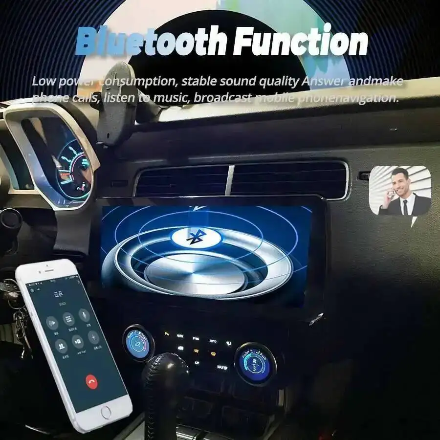 

12,3-дюймовый центральный мультимедийный плеер Carplay Video, Android 15, автомобильный радиоприемник Bluetooth для Chevrolet Camaro 2008-2015, стерео головное устройство