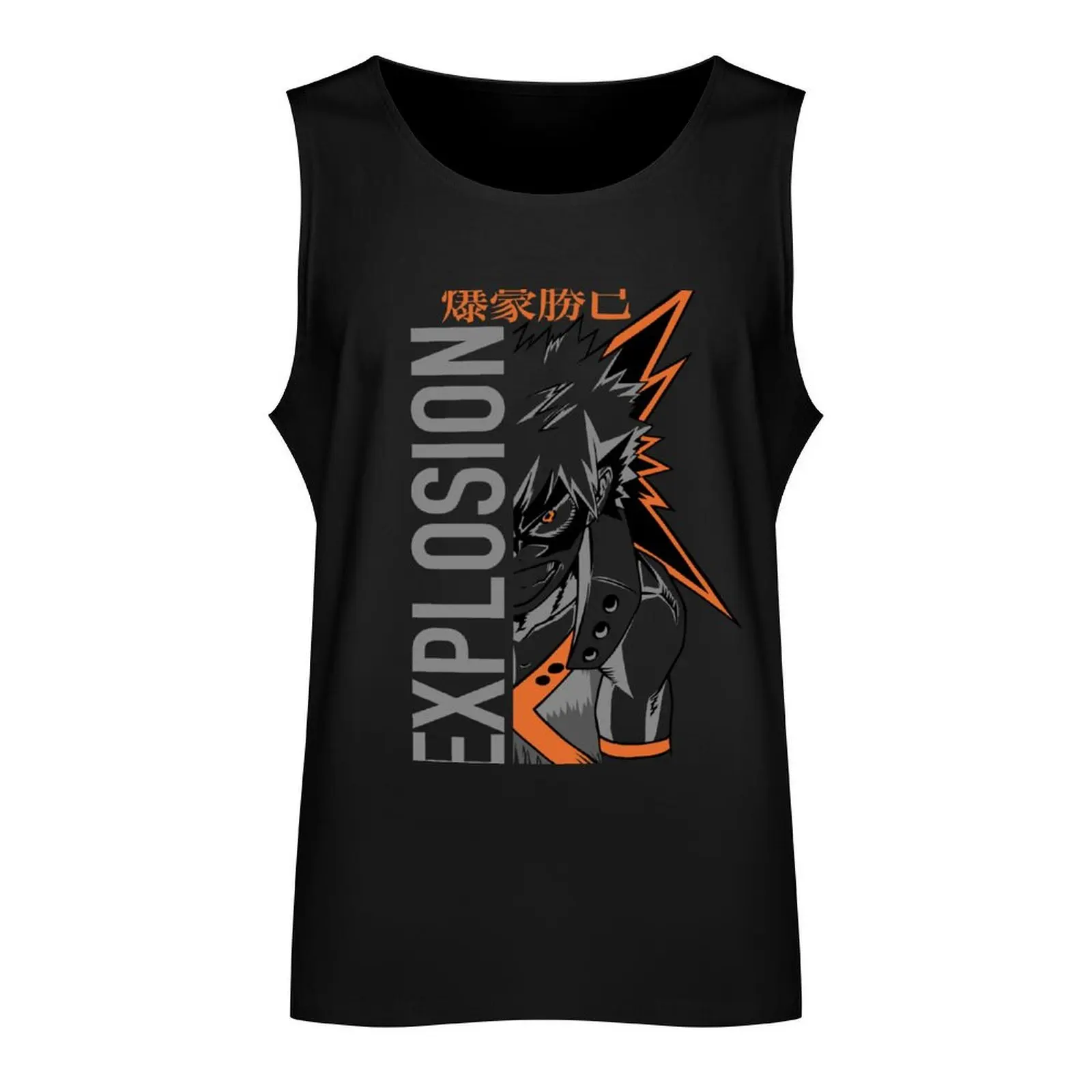 Bakugo Explosion Tank Top Men's sleeveless male top gym wear men