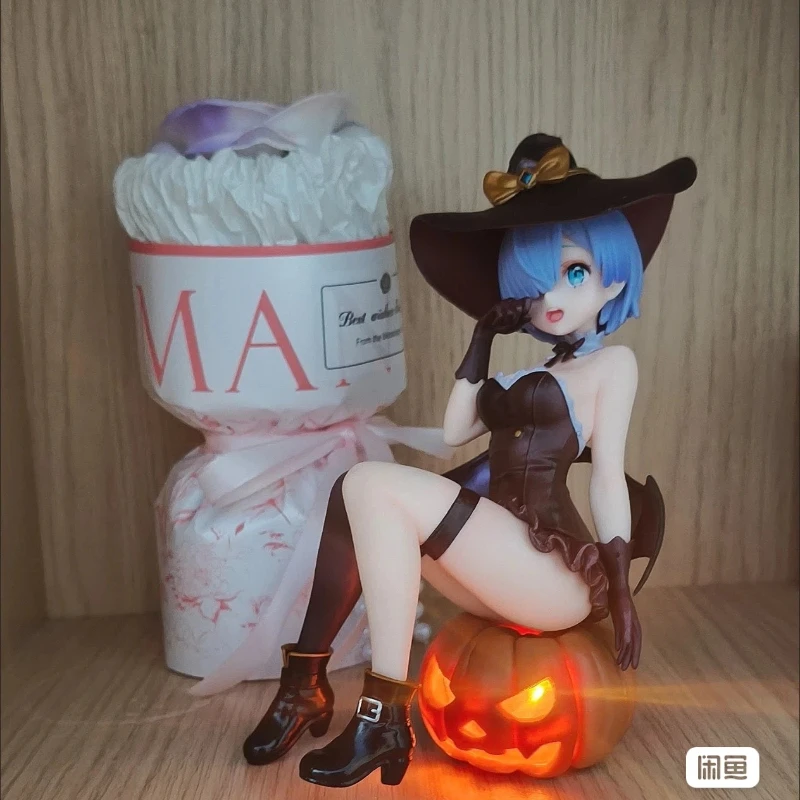 

Zero Rem Halloween Magic Night Enchantress 18cm Anime Pvc Figure Statue Model Desktop Decoration Collectible Ornament Gift