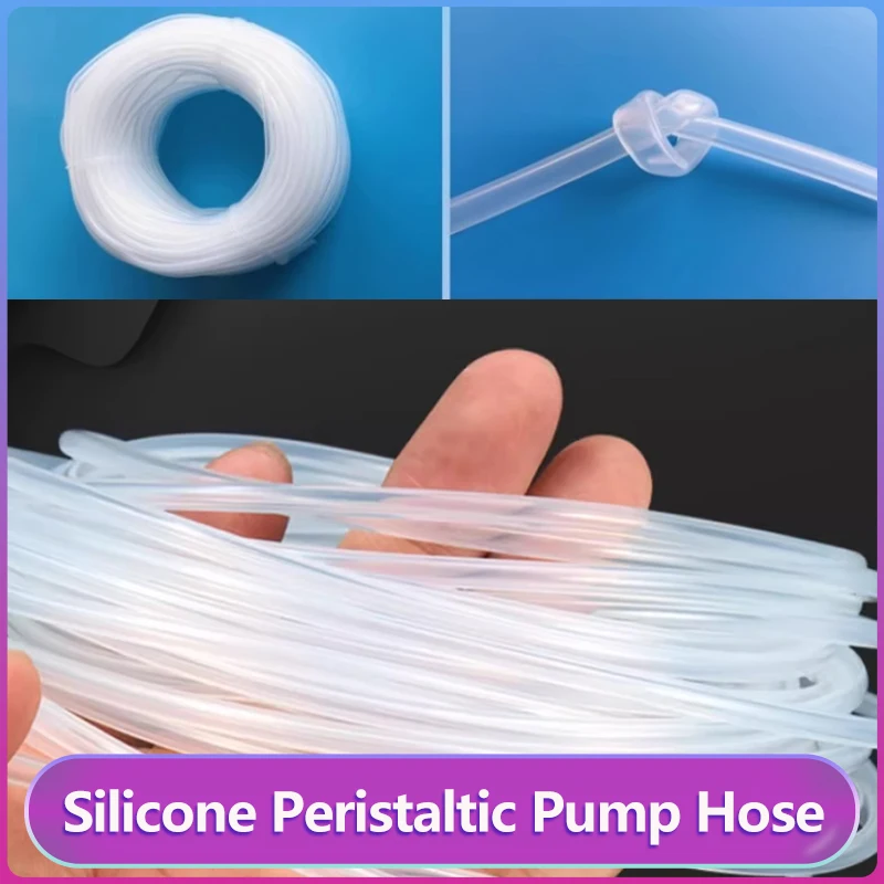 1~10M Peristaltic Pump Hose Transparent Tasteless High Temperature Resistant Water Dispenser Food Grade Silicone Tube Household