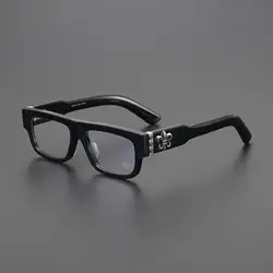 Men Prescription Glasses Black Acetate Retro Punk Designer Luxury Brand Myopia Reading Eyeglasses Fashion Eye Frames For Women