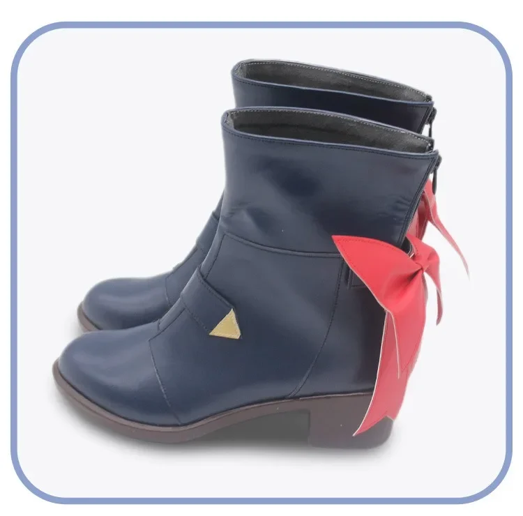 Vtuber okami Mio Scarpe Cosplay Scarpe in pelle PU Puntelli Cosplay Stivali di Carnevale di Halloween Realizzati su misura
