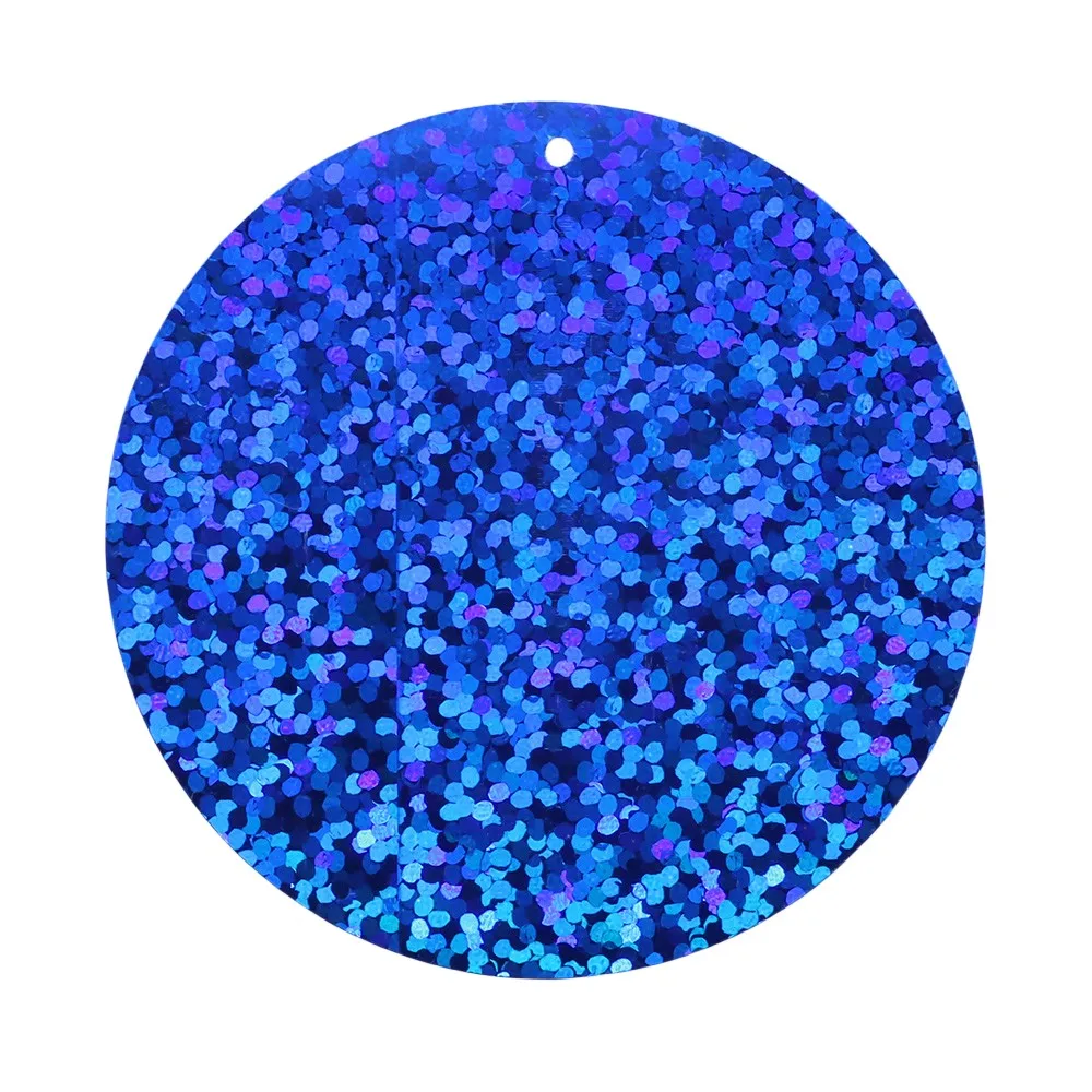 50mm 100pcs Laser Sequins Flat Loose Sequins Sewing Round Sequins For Garments Home Decoration Accessories DIY Arts Crafts