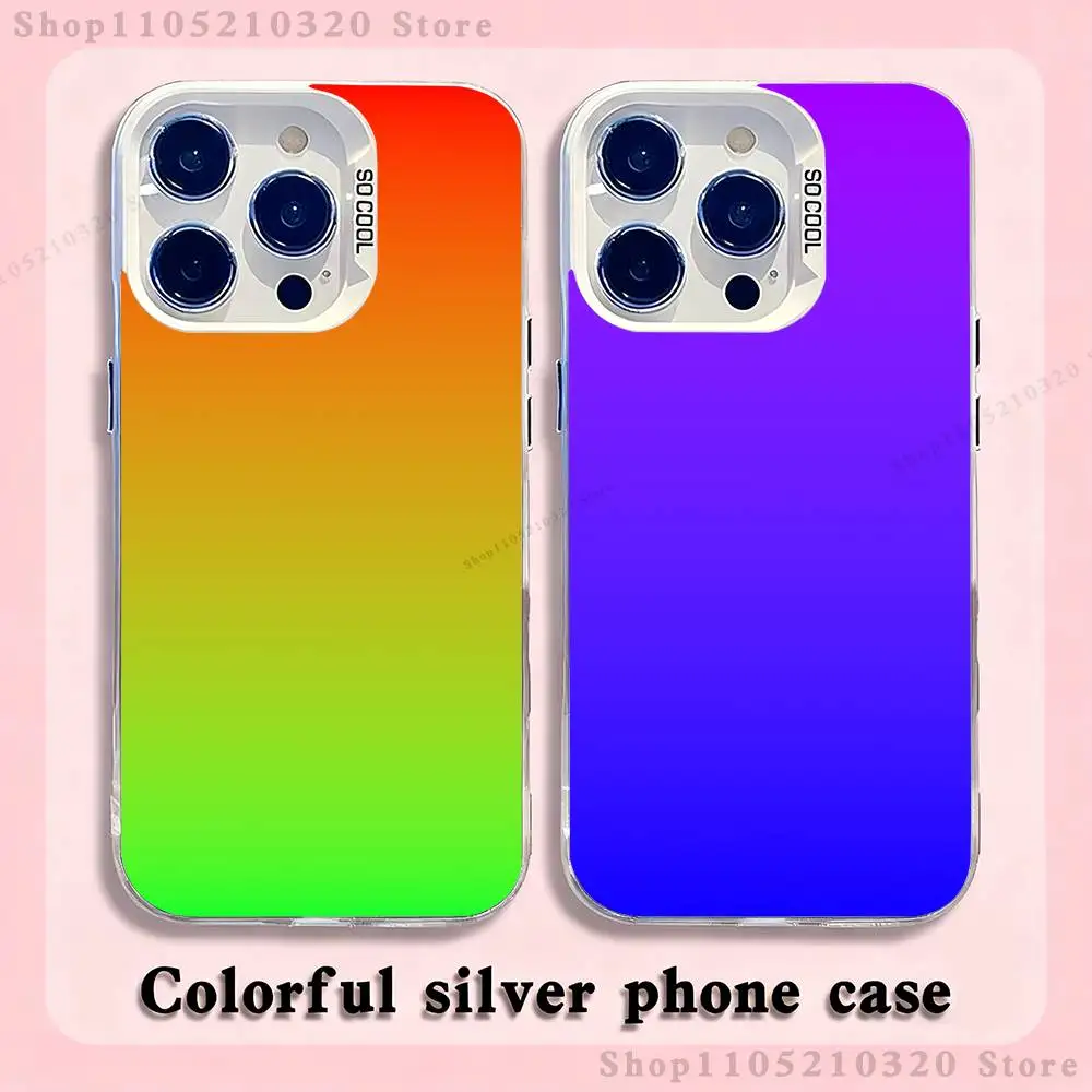 

Film Gradient Color Phone Case For iPhone 17,16,15,14,13,12,11,Mini,Pro,E,MAX White Matte Silicone Whtie Cover