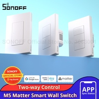 SONOFF M5 120 Matter SwitchMan Smart Wall Switch Physical Buttons eWeLink Remote Control Smart Home Works with Alexa Google Home